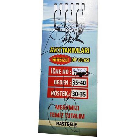 3 İĞNELİ HAZIR DİP TAKIMI 1522 SİYAH İĞNELİ