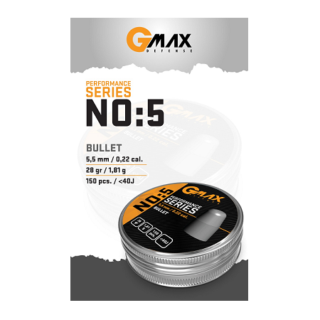 Gmax Performans Serisi Bullet 5.5mm Havalı Saçma No:5