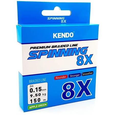 Kendo Spinning 8X Fighting 0,17mm 150 mt Örgü ip Apple Green