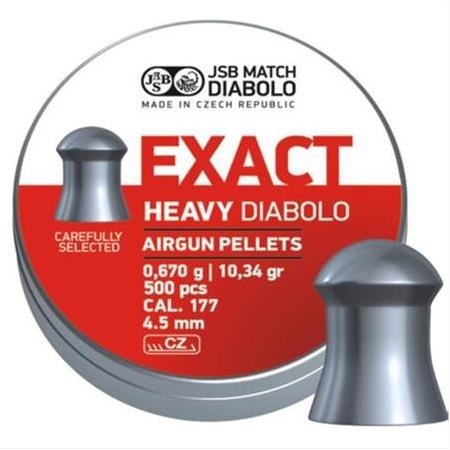 JSB EXACT HEAVY DIABOLO AIRGUN PELLETS 4,52MM 500PCS