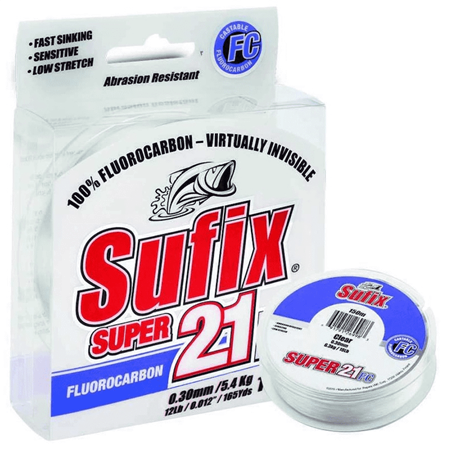 Sufix Süper 21 Fluorocarbon Clear Olta Misinası 50 Metre
