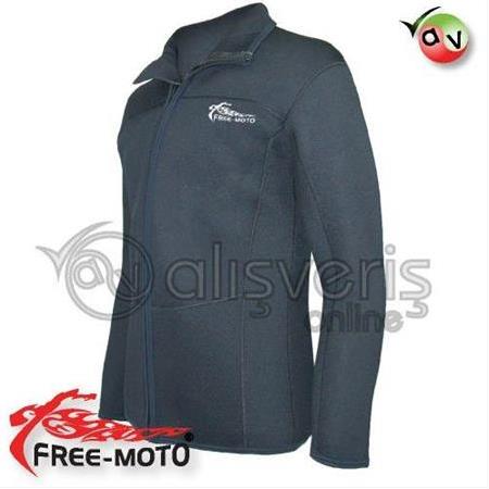 FREE-MOTO NEOPREN TERMAL İÇLİK MONT POLO YAKA SİYAH