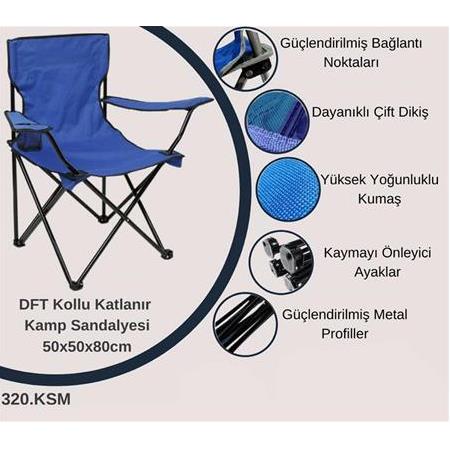 Şemsiye Tipi Katlanan Kollu Kamp Sandalyesi
