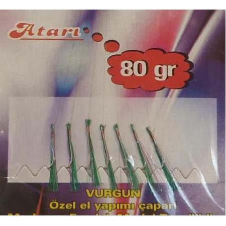 VURGUN 80g Kısa Köstek Yeşil Organze Çapari (7'li)