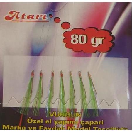 VURGUN 80g 7 iğneli A.Yeşil Renkli Organze Çapari