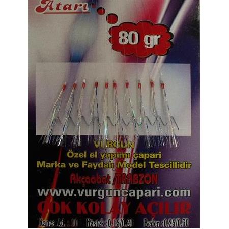 VURGUN 80g Kısa Köstek Beyaz Organze Çapari (7'li)