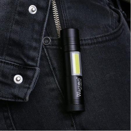 Watton WT-022 Mini Güçlü Şarjlı Pilli EL Feneri Çok Fonksiyonlu