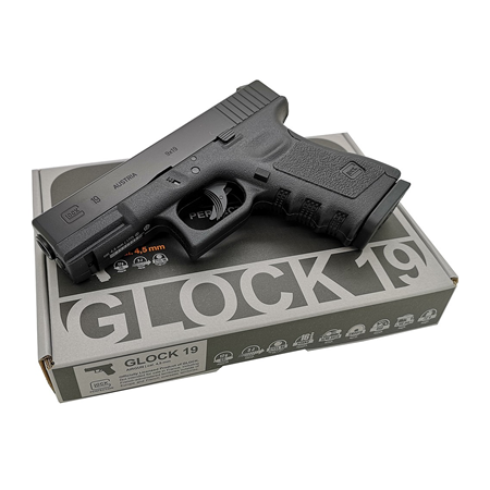 GLOCK 19 CO2 OPERATED BLACK (.177) BB CAL 4,5 MM HAVALI TABANCA