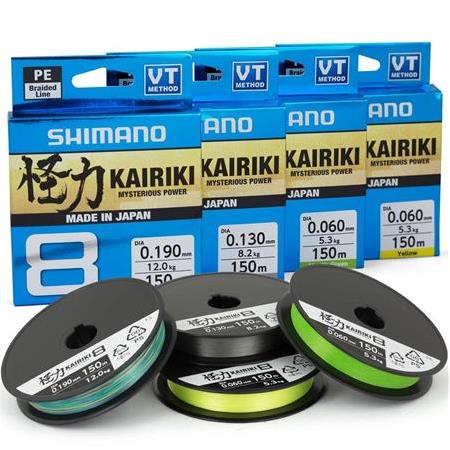 Shimano Kairiki 8 150m Mantis Green 0.100mm/6.5kg