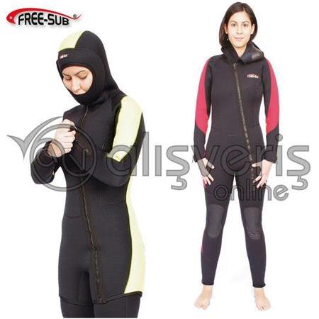 FREE-SUB EGE BAYAN SCUBA ELBİSE 5mm